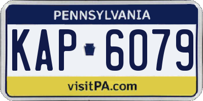 PA license plate KAP6079