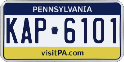 PA license plate KAP6101
