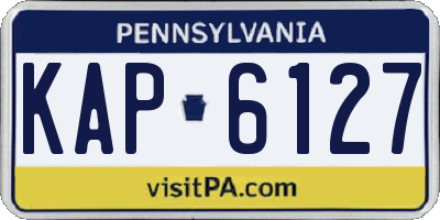 PA license plate KAP6127
