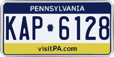 PA license plate KAP6128
