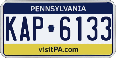 PA license plate KAP6133