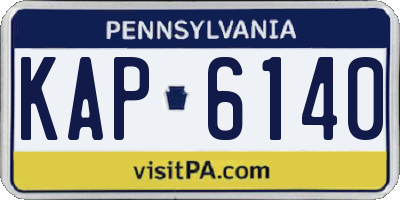 PA license plate KAP6140