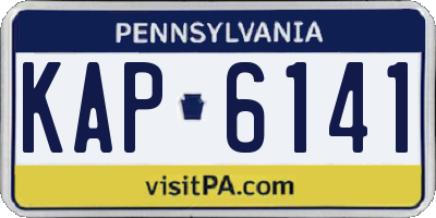 PA license plate KAP6141