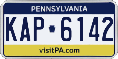 PA license plate KAP6142