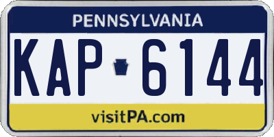 PA license plate KAP6144