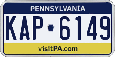 PA license plate KAP6149