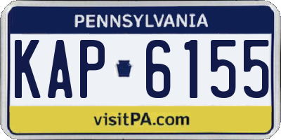 PA license plate KAP6155