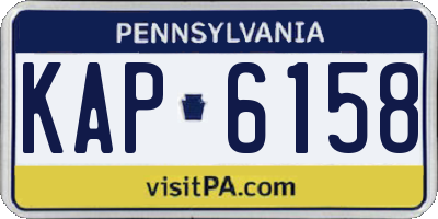 PA license plate KAP6158