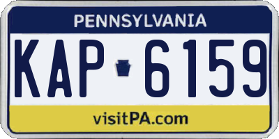 PA license plate KAP6159