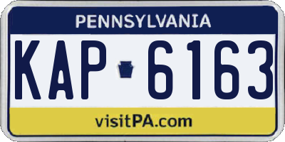 PA license plate KAP6163
