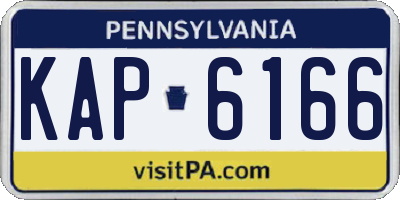 PA license plate KAP6166