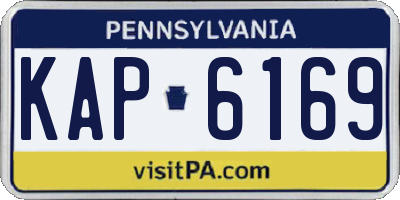 PA license plate KAP6169
