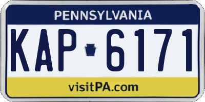 PA license plate KAP6171