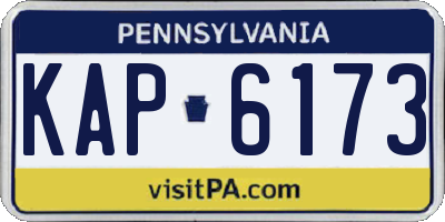 PA license plate KAP6173