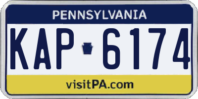 PA license plate KAP6174