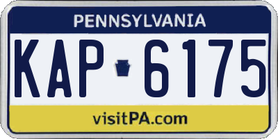 PA license plate KAP6175
