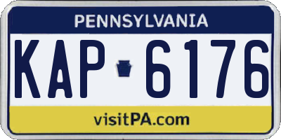PA license plate KAP6176
