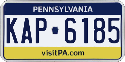 PA license plate KAP6185