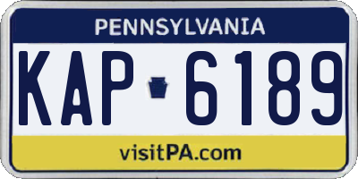PA license plate KAP6189