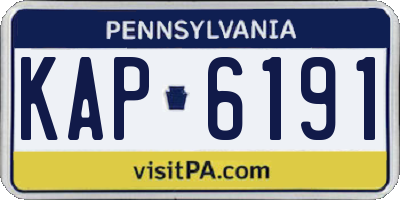 PA license plate KAP6191