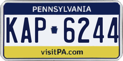 PA license plate KAP6244