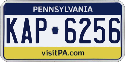PA license plate KAP6256
