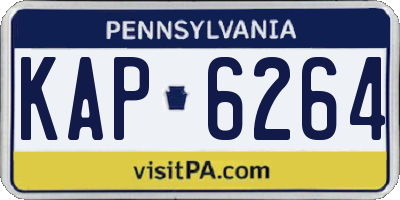 PA license plate KAP6264
