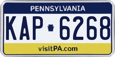 PA license plate KAP6268