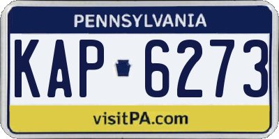 PA license plate KAP6273