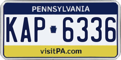PA license plate KAP6336