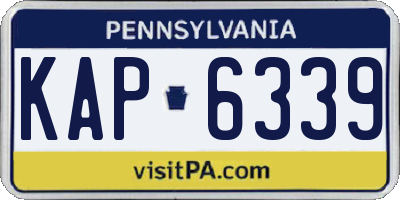 PA license plate KAP6339