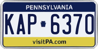 PA license plate KAP6370