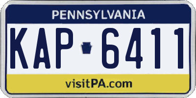PA license plate KAP6411