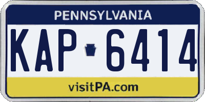 PA license plate KAP6414