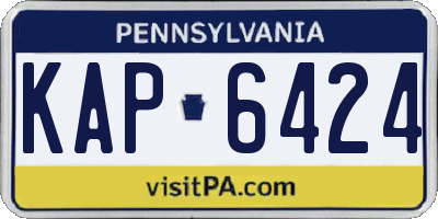 PA license plate KAP6424