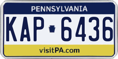 PA license plate KAP6436