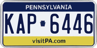 PA license plate KAP6446