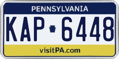 PA license plate KAP6448