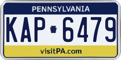 PA license plate KAP6479