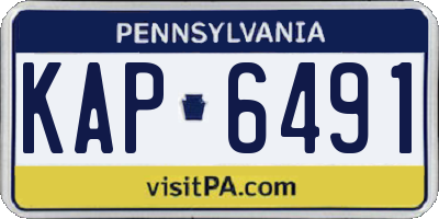 PA license plate KAP6491
