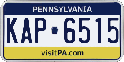 PA license plate KAP6515