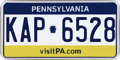 PA license plate KAP6528