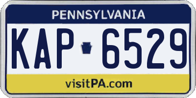 PA license plate KAP6529