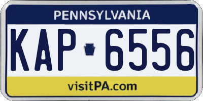 PA license plate KAP6556