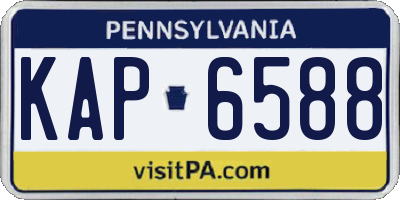 PA license plate KAP6588