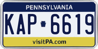 PA license plate KAP6619