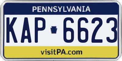 PA license plate KAP6623