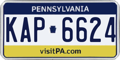 PA license plate KAP6624