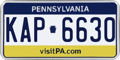 PA license plate KAP6630