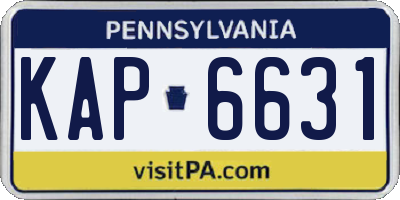 PA license plate KAP6631